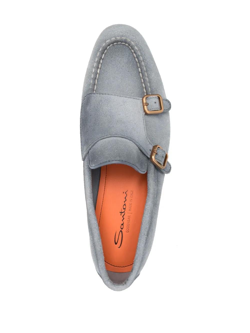 double-buckle suede monk shoes Product Image