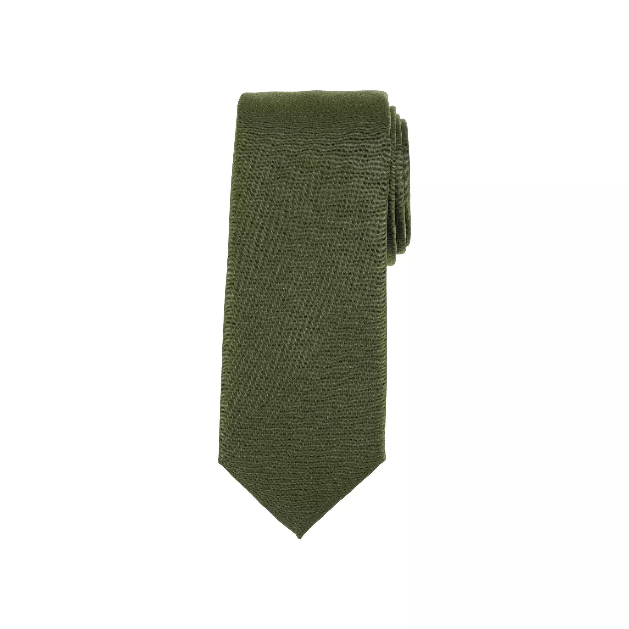 Men's Bespoke Solid Sateen Tie, Gold Sateen Product Image