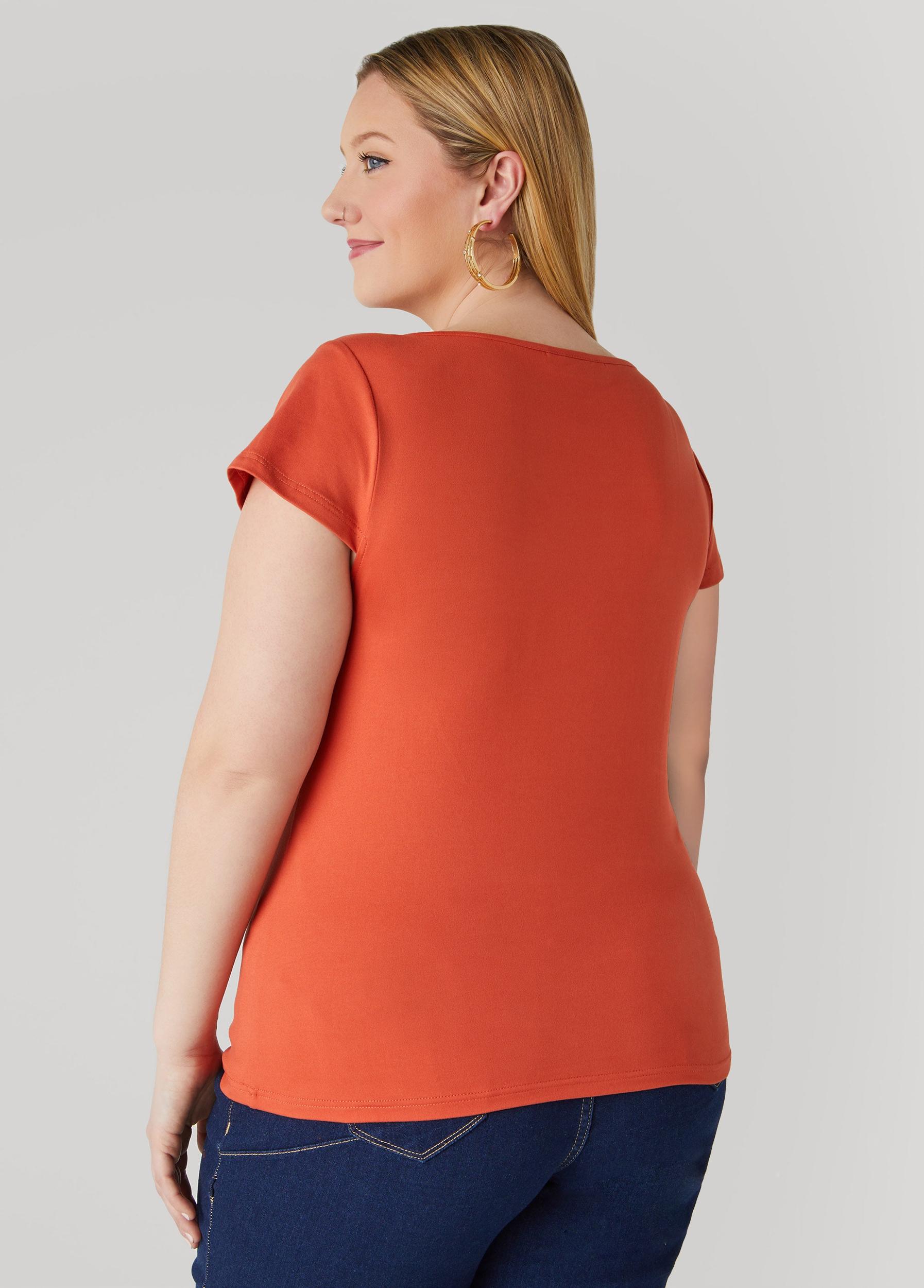 Plus Size V Neck Jersey Tee Ashley Stewart Product Image