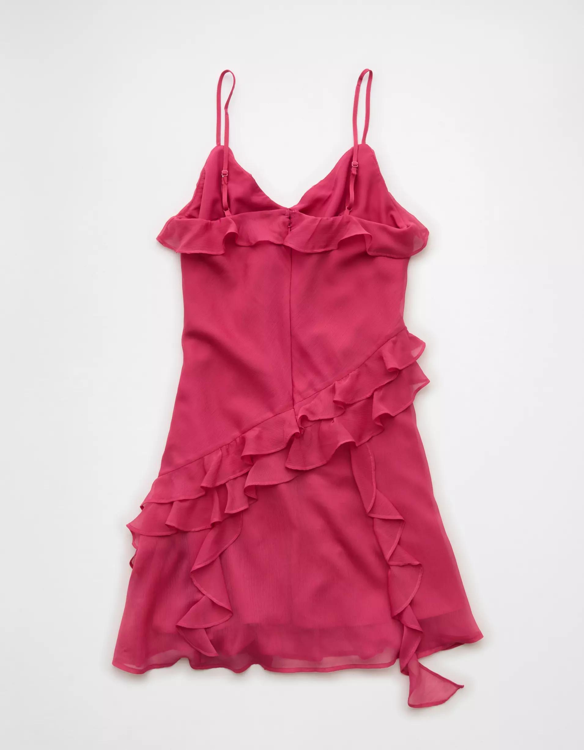 AE Asymmetrical Ruffle Mini Dress Product Image