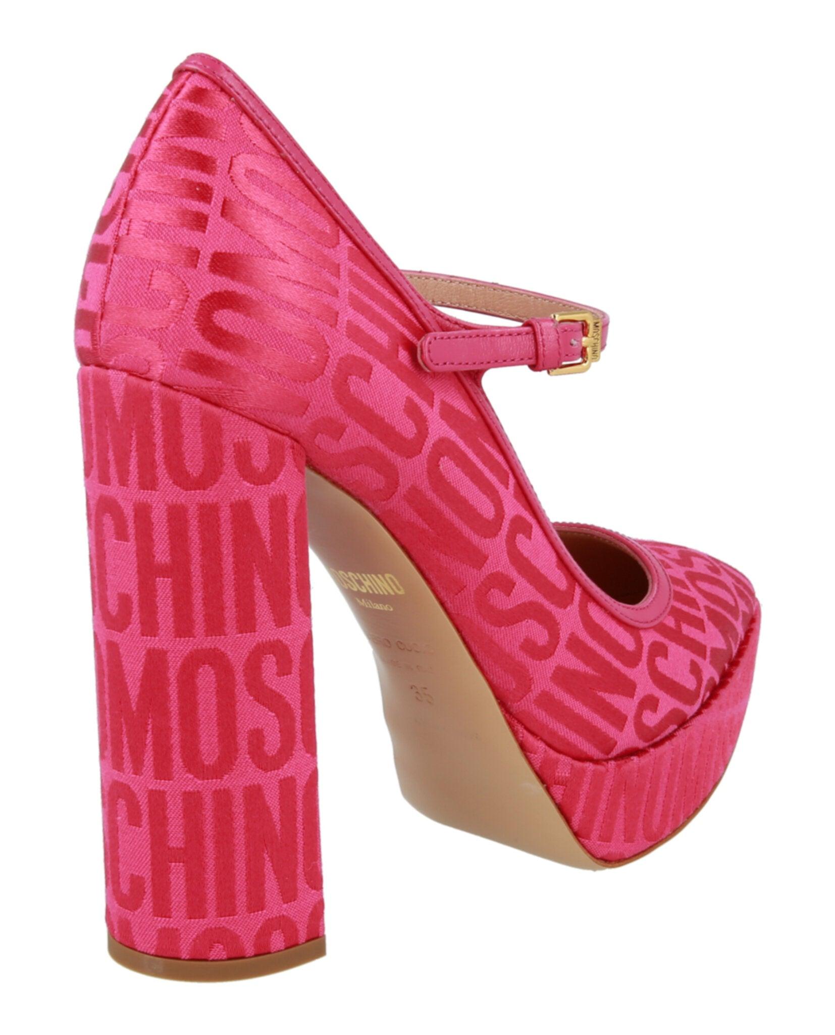Moschino Logo Jacquard Mary Jane Pumps Female Product Image