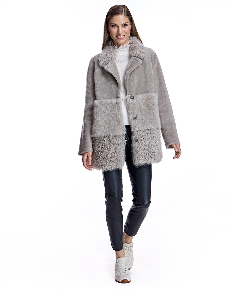 Reversible Mixed Media Shearling Jacket Product Image