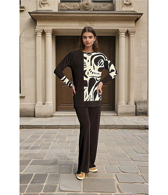 Eva Varro Elastic Waist Wide Leg Pants Product Image