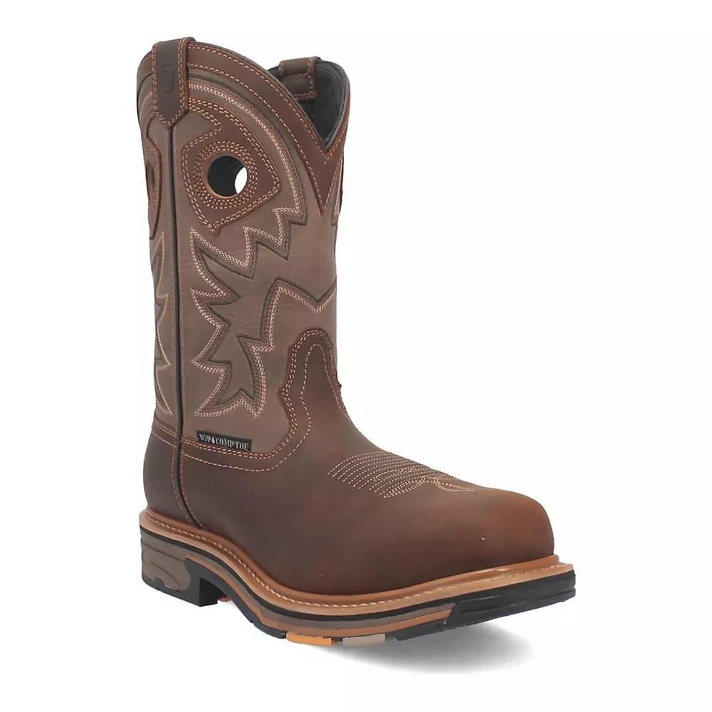 Dan Post Men's Kirk Waterproof Pull-On Leather Cowboy Work Boots,  Product Image