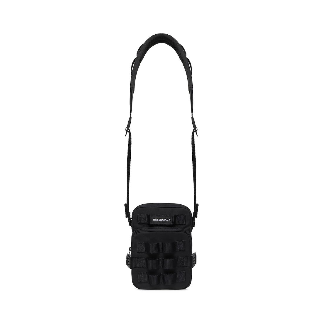 Men's Army Crossbody Messenger Bag in Black Product Image