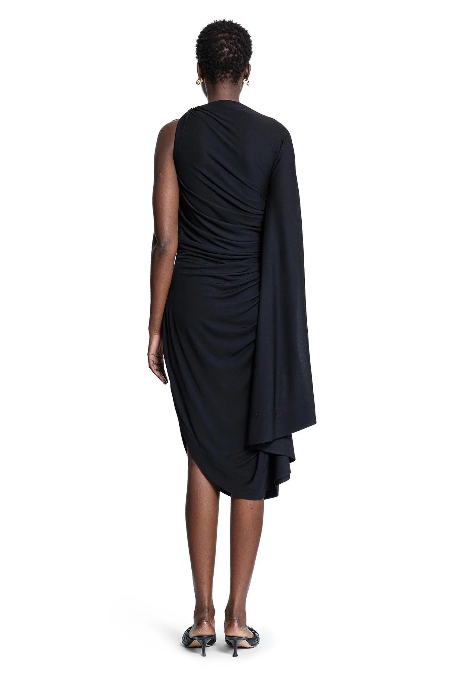 BOTTEGA VENETA Draped Dress In Black Product Image