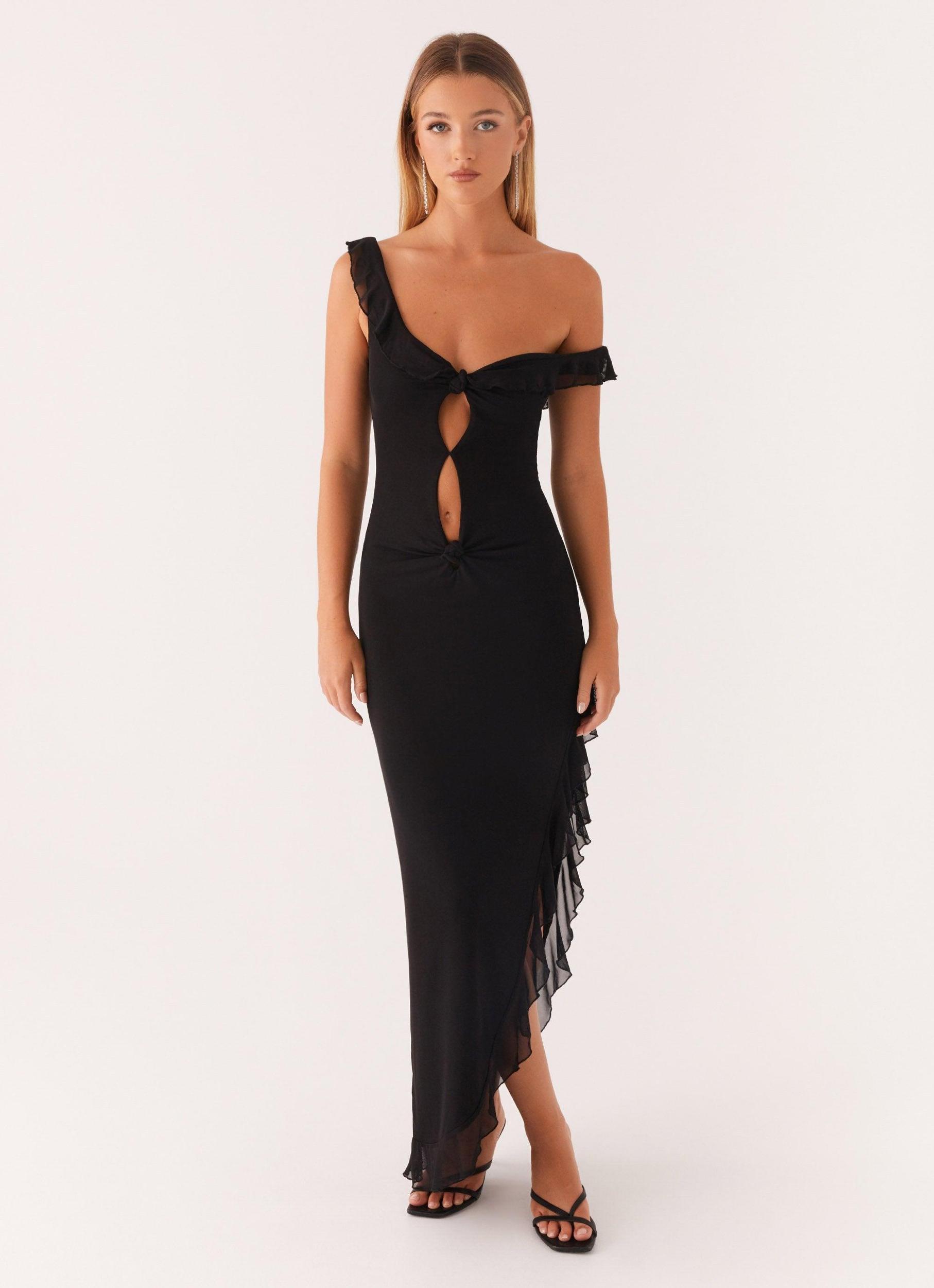 Impossible Cut Out Midi Dress - Black Product Image