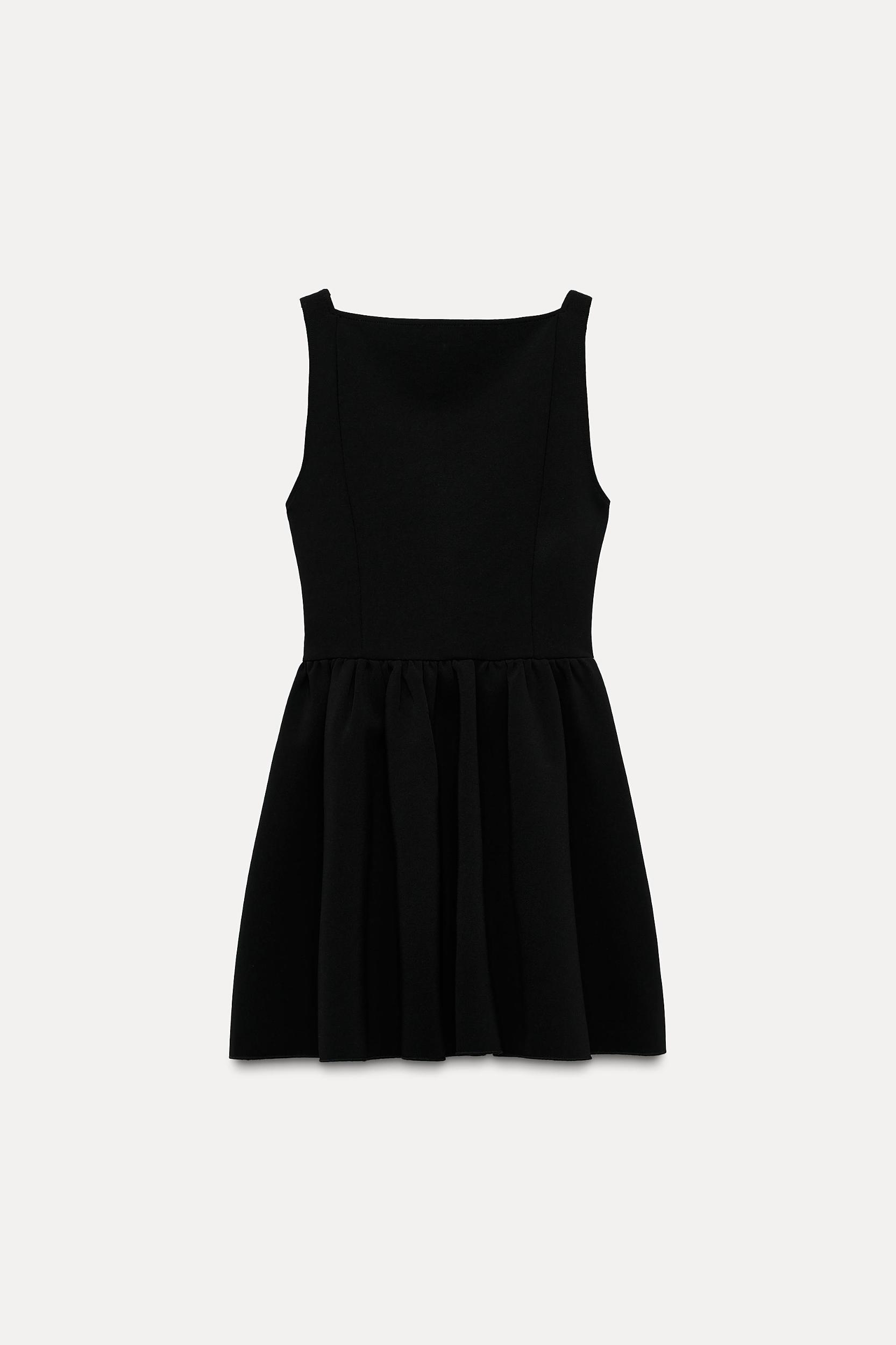 GATHERED SKATER DRESS Product Image