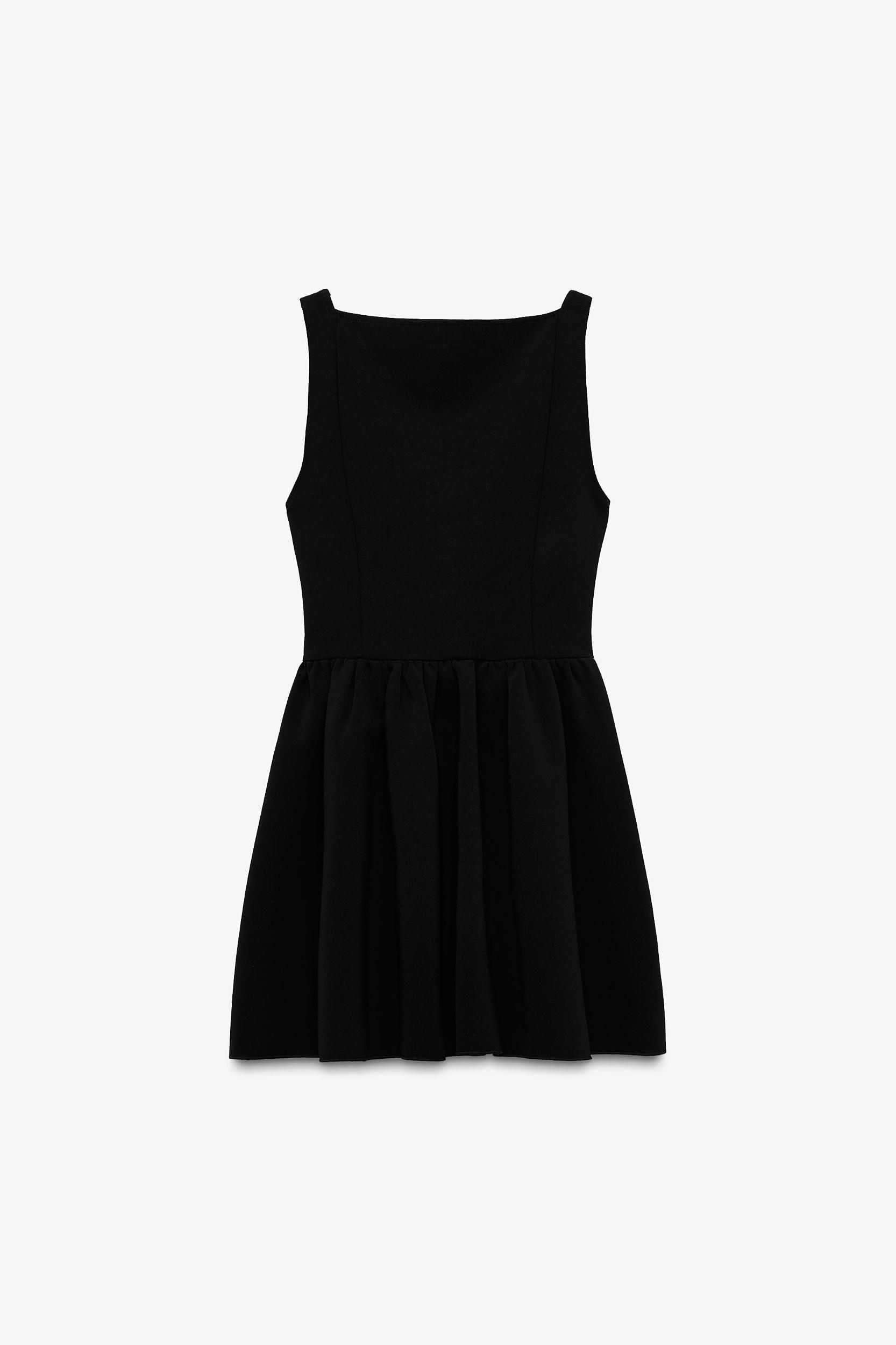 GATHERED SKATER DRESS Product Image