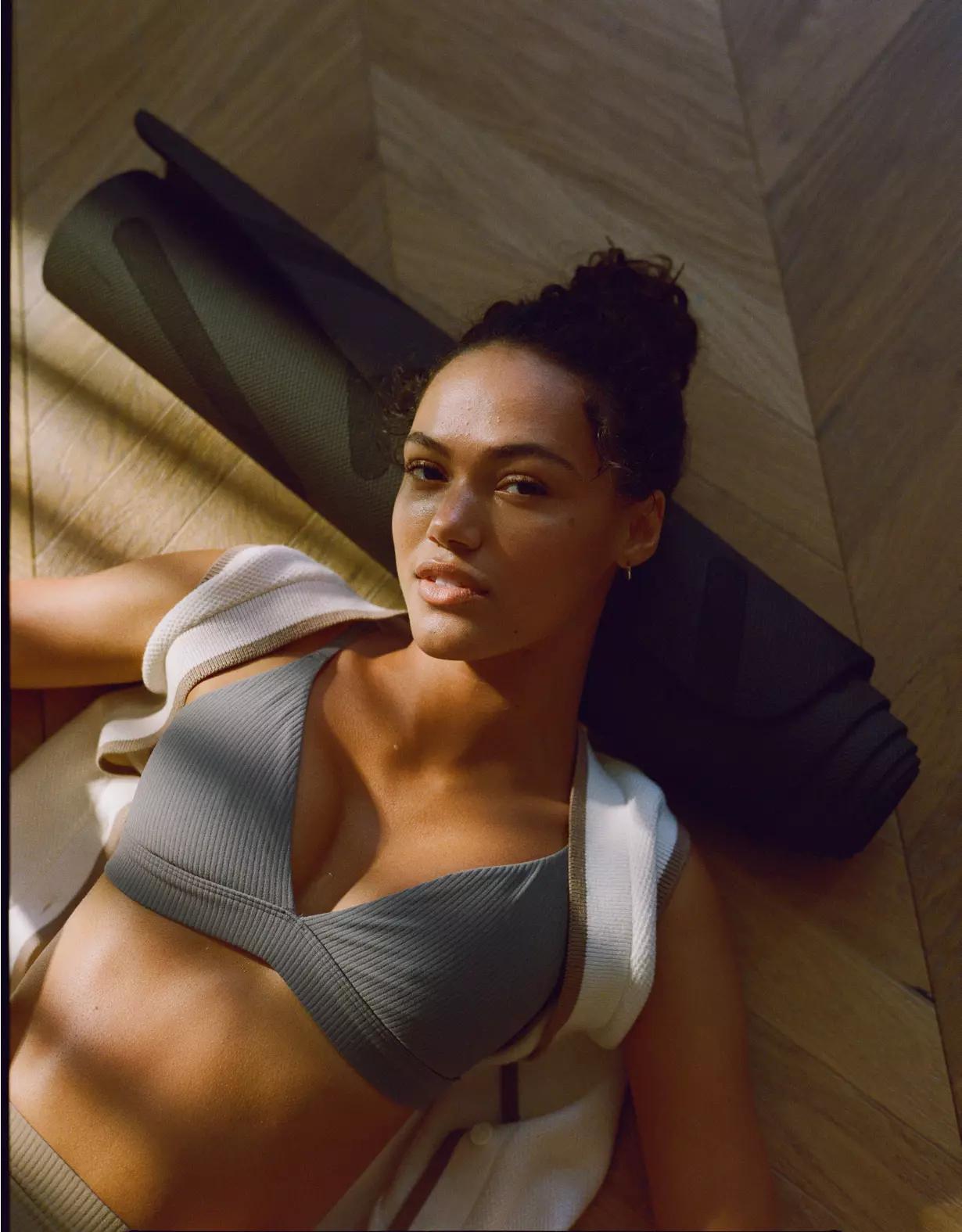 OFFLINE By Aerie Real Me XTRA Rib Triangle Sports Bra Product Image