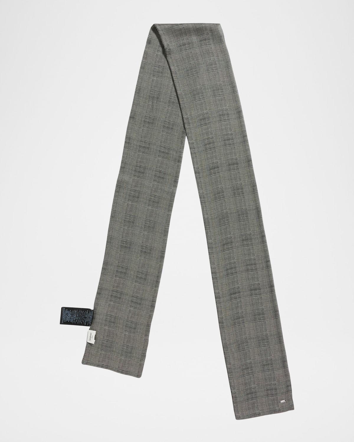 Men's Prince de Galles Silk Check Scarf Product Image