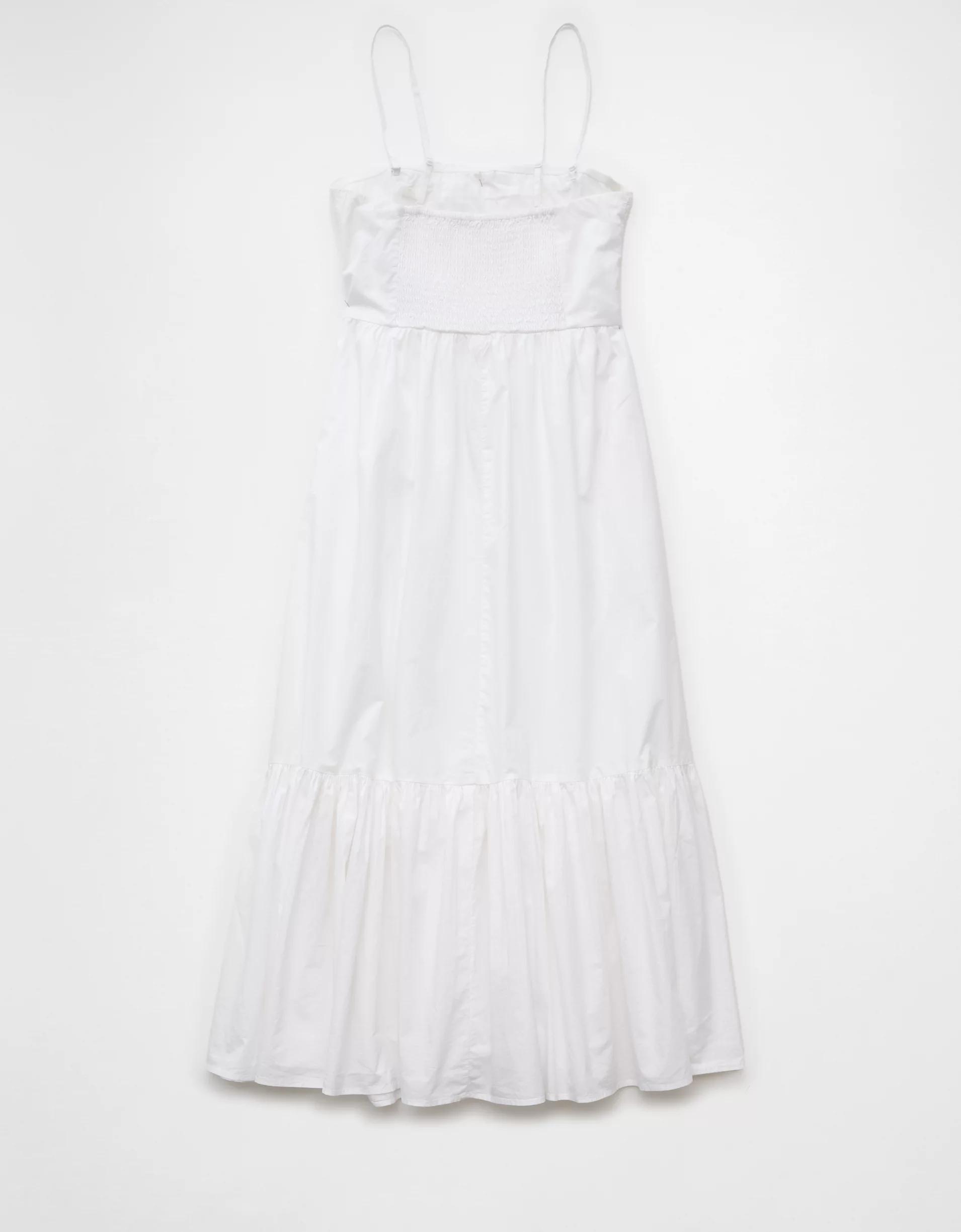 AE Ruched Bodice Strapless Midi Dress Product Image