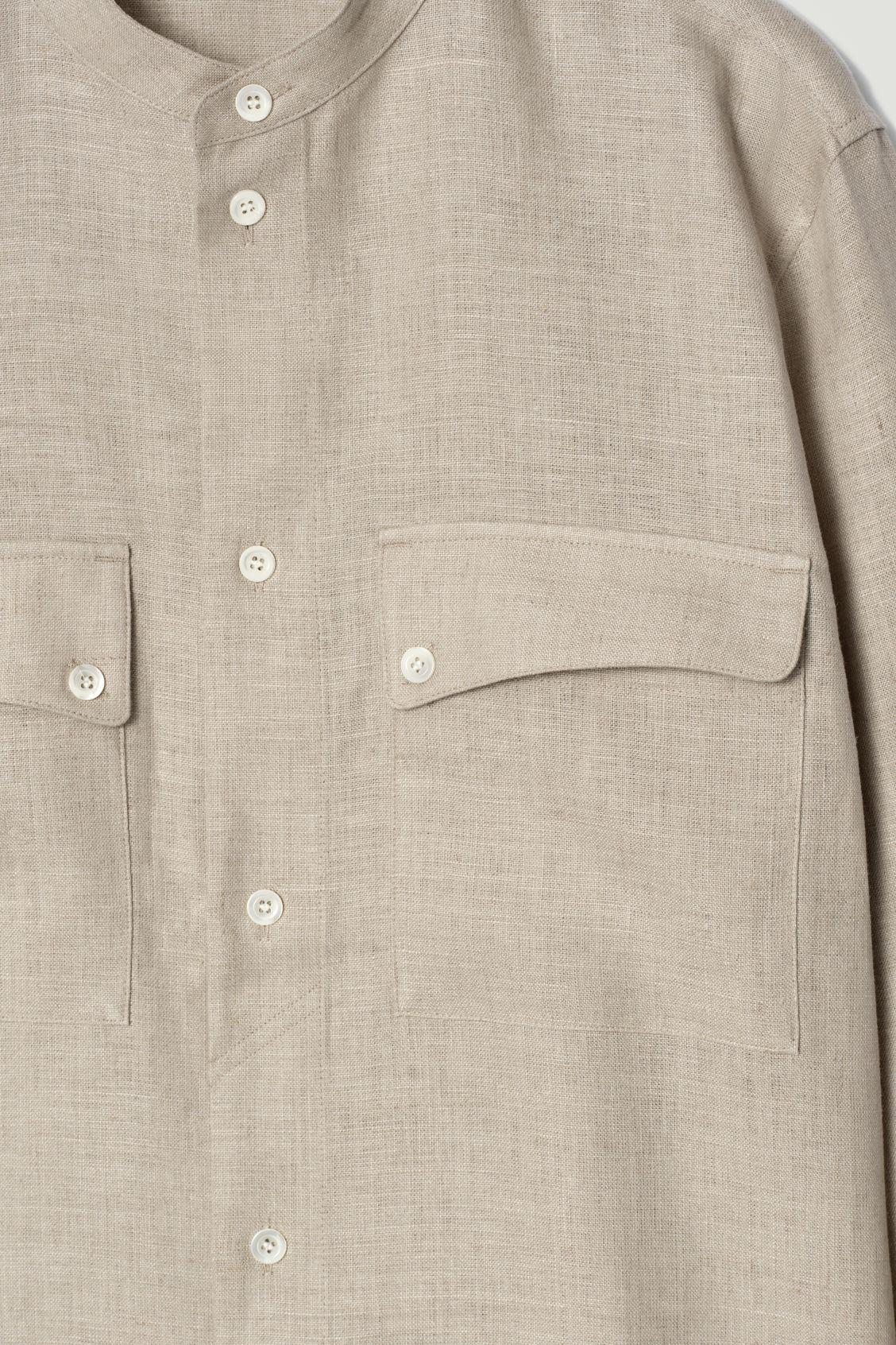 ELASTICATED LINEN WIDE-LEG TROUSERS Product Image