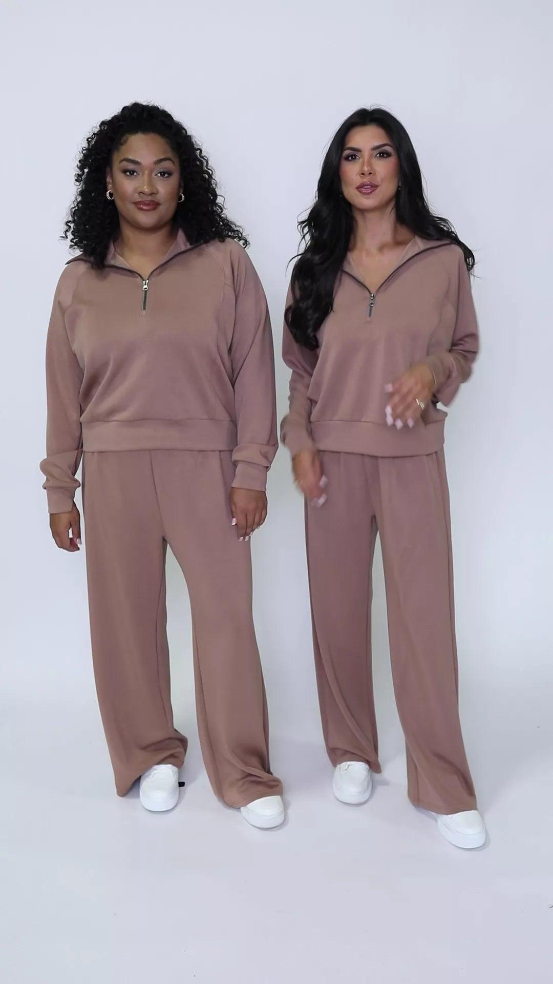 Lets Just Stay Heather Grey Quarter Zip Knit Pullover SALE Product Image