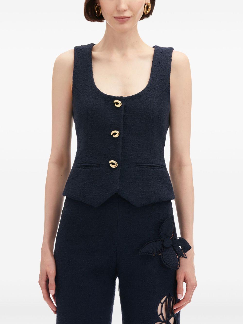 O Button tweed vest Product Image