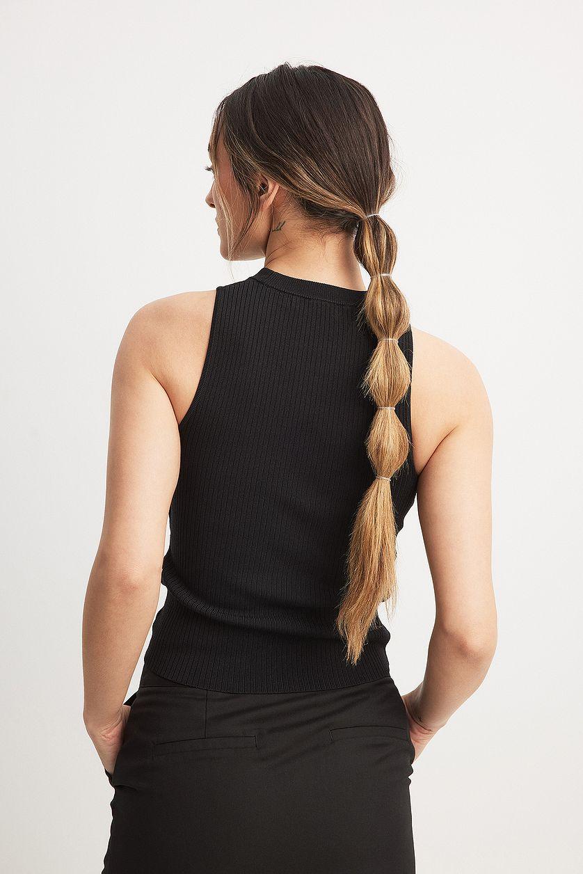 Fine Knitted Cut Out Detailed Crop Top Product Image