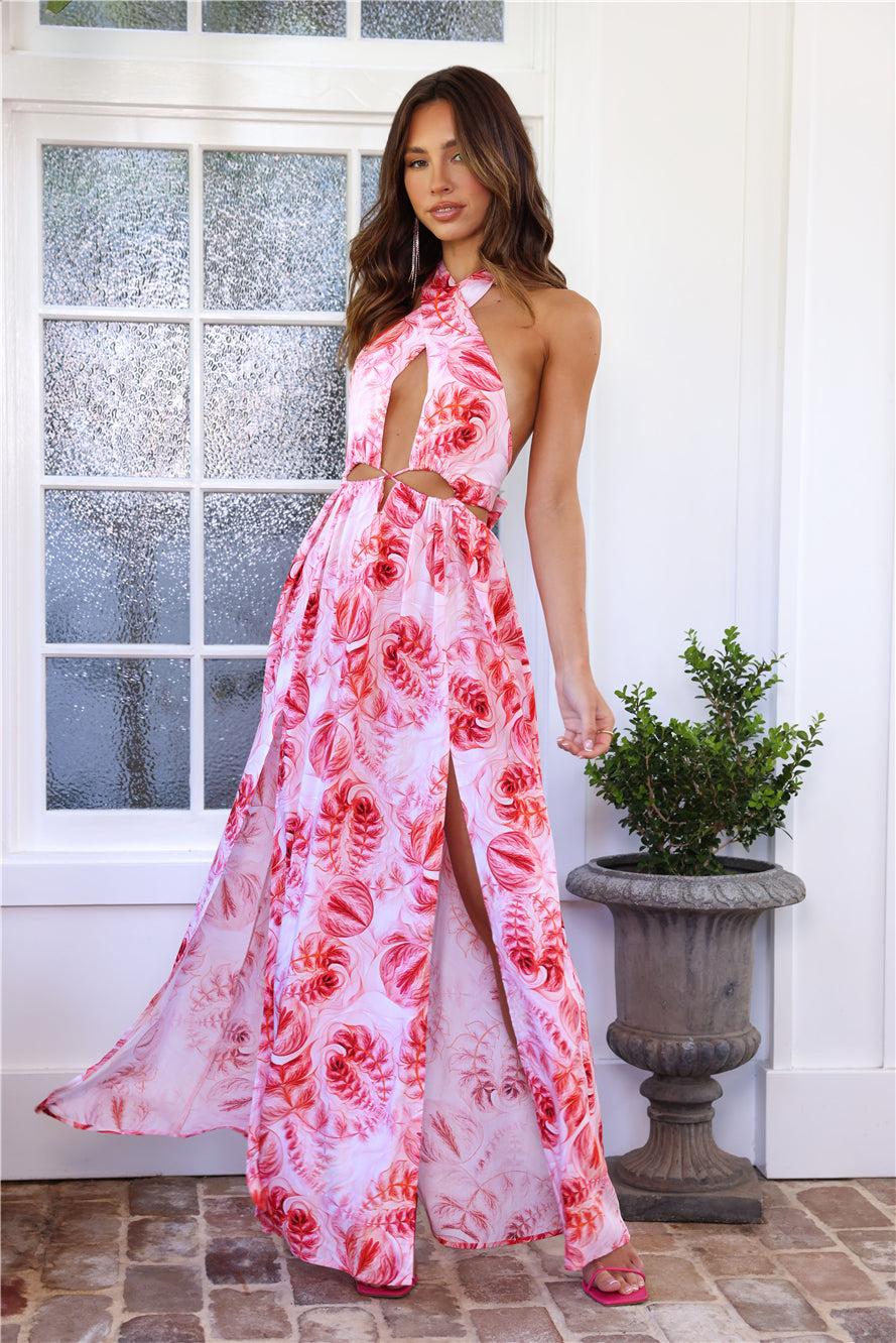 Slay Vacay Maxi Dress Pink Product Image