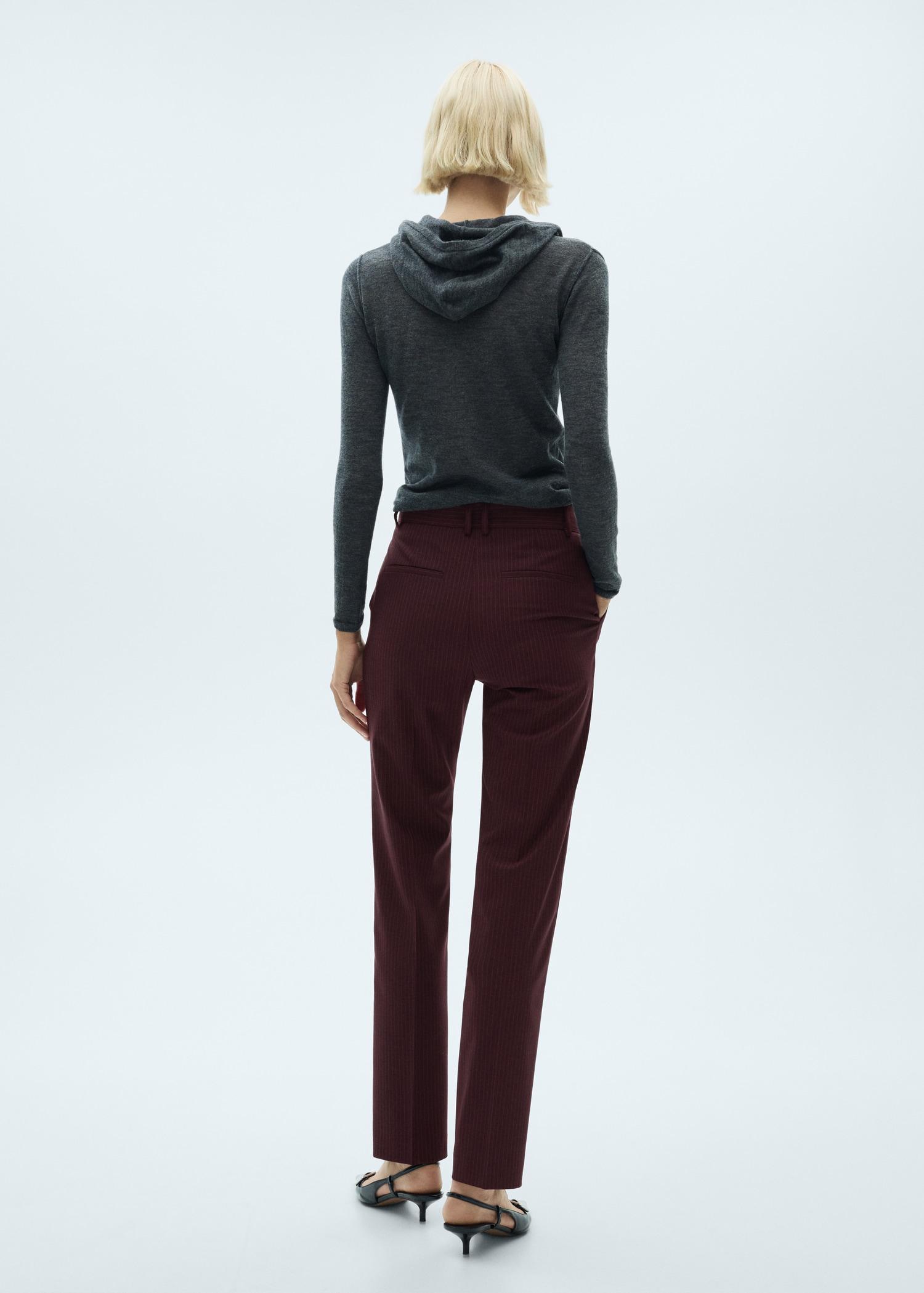 Pinstripe suit trousers - Women | MANGO USA Product Image