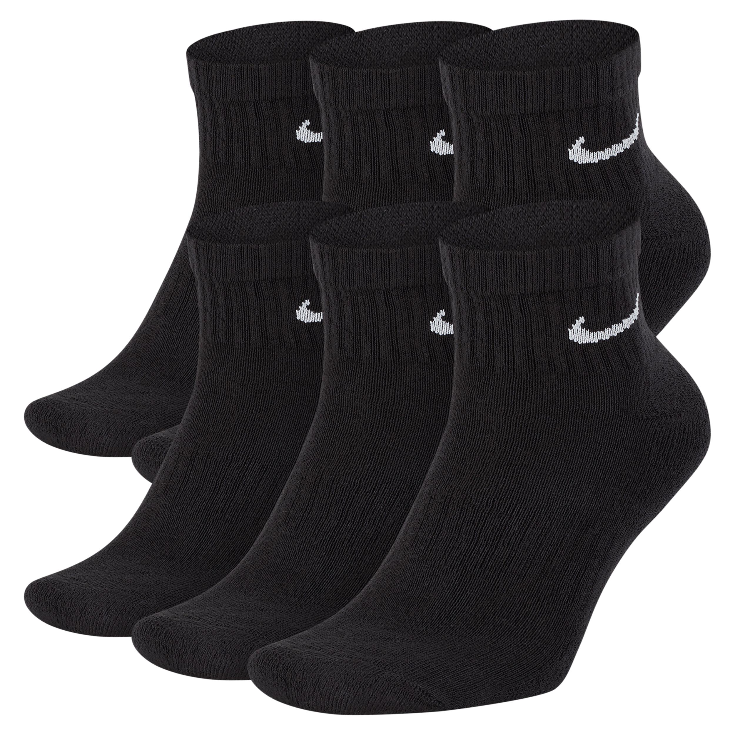 Nike Mens Everyday Cushioned Training Ankle Socks (6 Pairs) | SX7669-010 Product Image