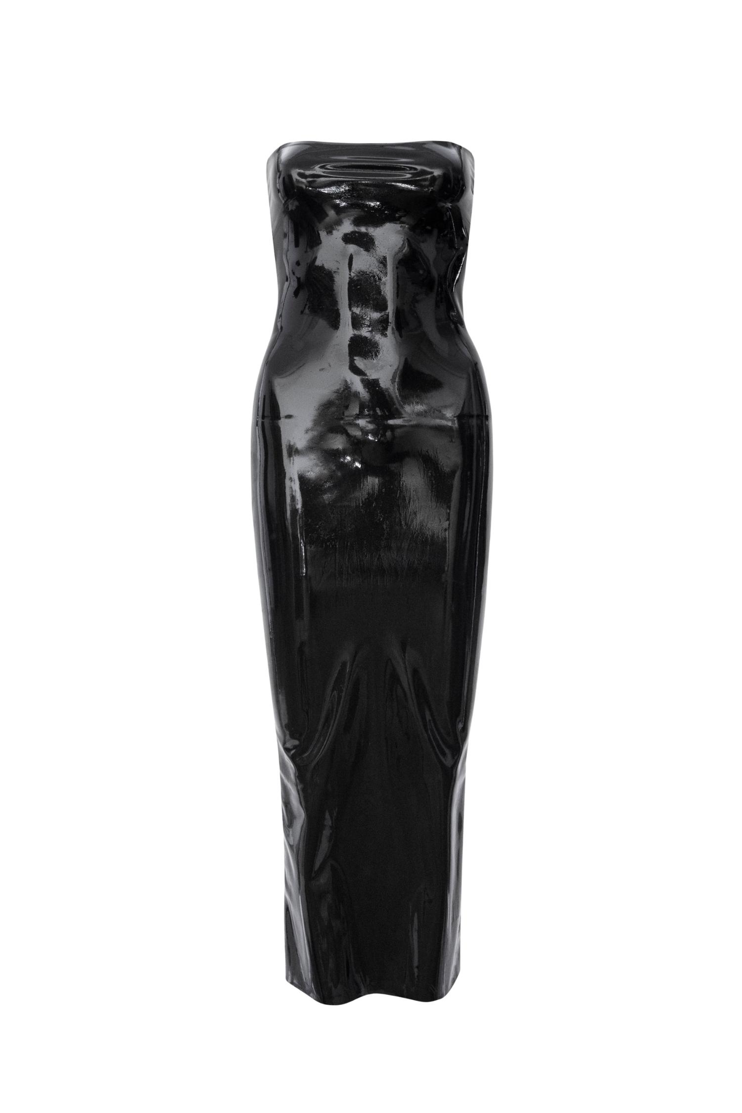 LILA DRESS - BLACK LATEX Product Image