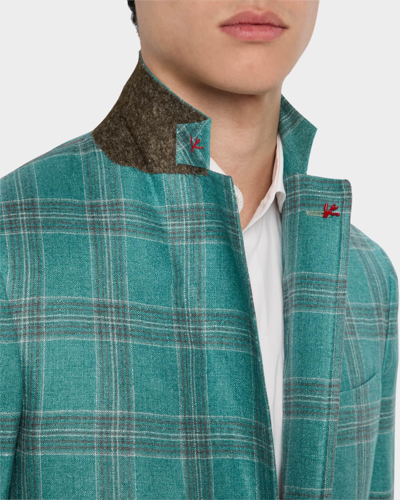 Men's Silk-Cashmere Plaid Sport Coat Product Image