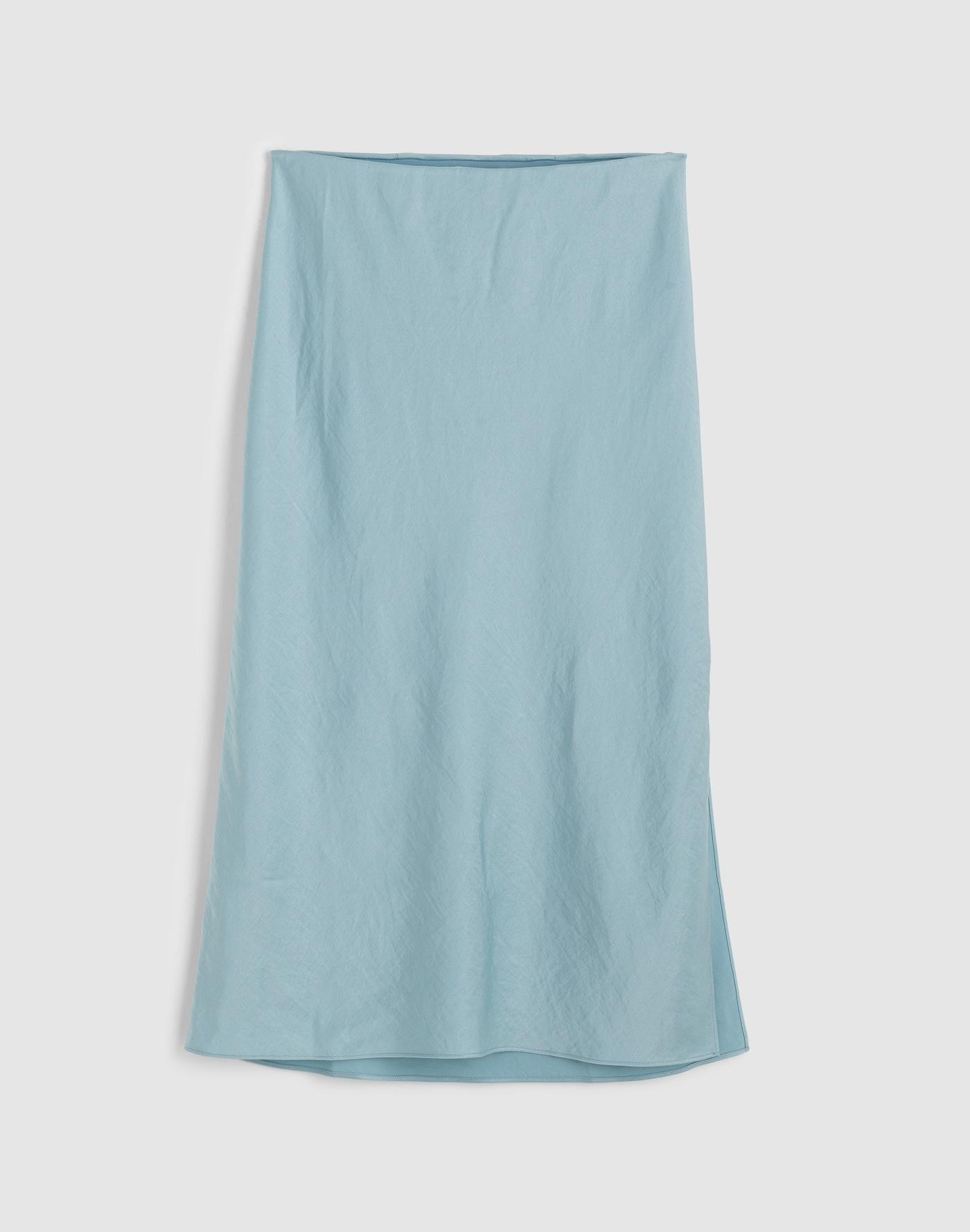Satin Midi Slip Skirt Product Image