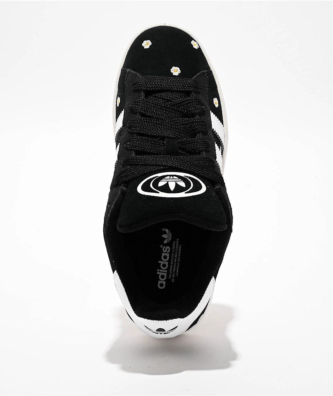 adidas Originals Campus 00s Flower Core Black & Cloud White Skate Shoes Product Image