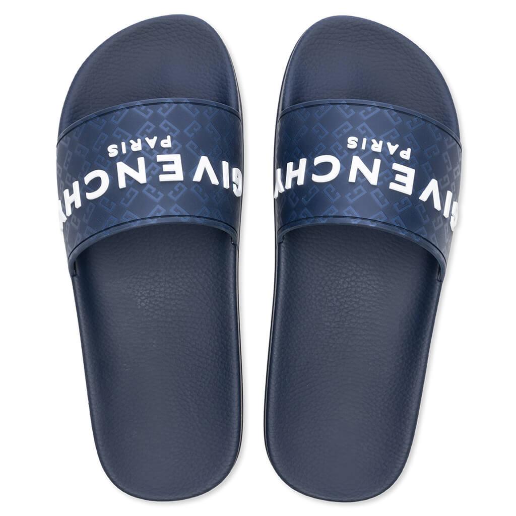 Slide Flat Sandals - Dark Blue Male Product Image