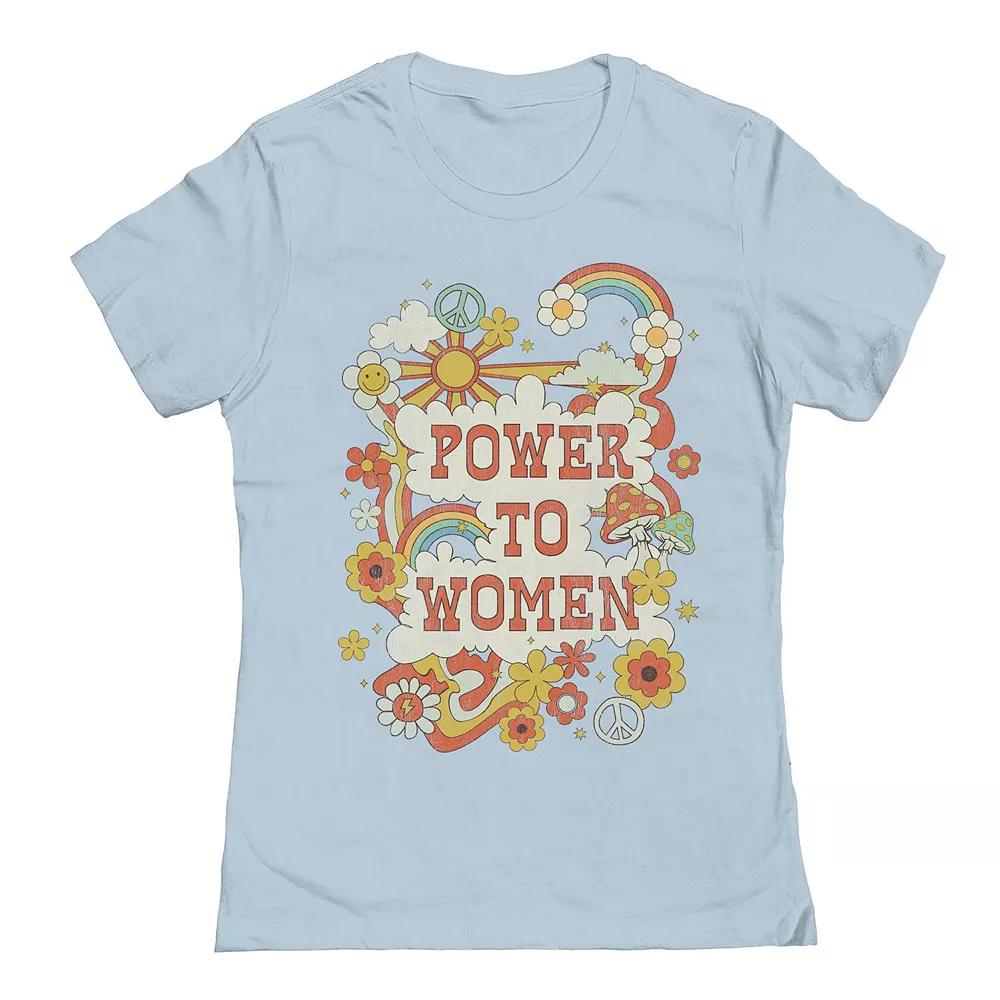 Junior's Power To Women Graphic Tee, Girl's, Size: Large, Light Blue Product Image