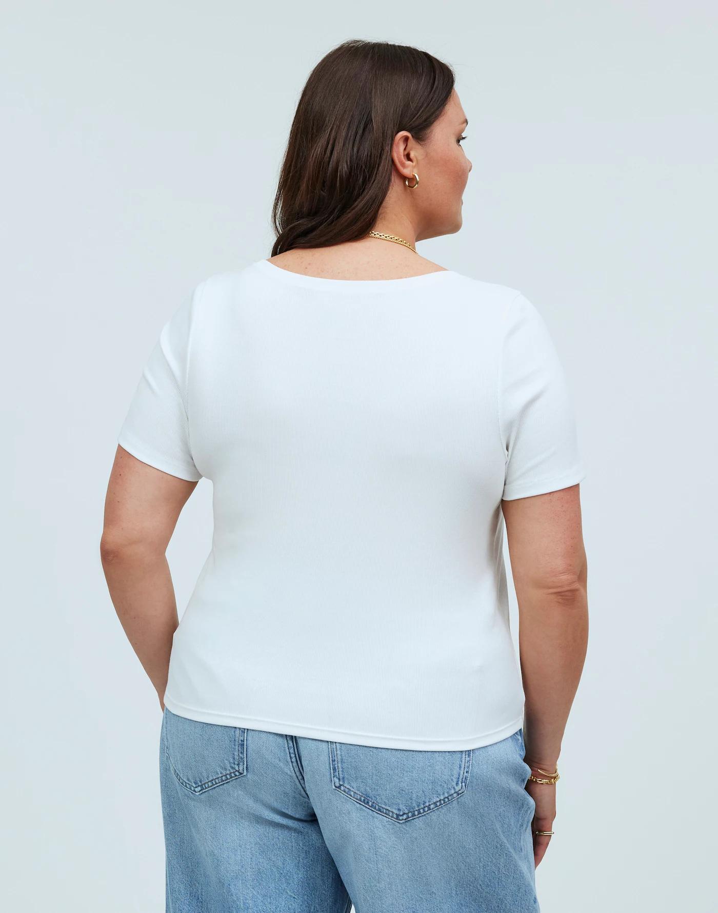 Supima® Rib Scoopneck Tee Product Image