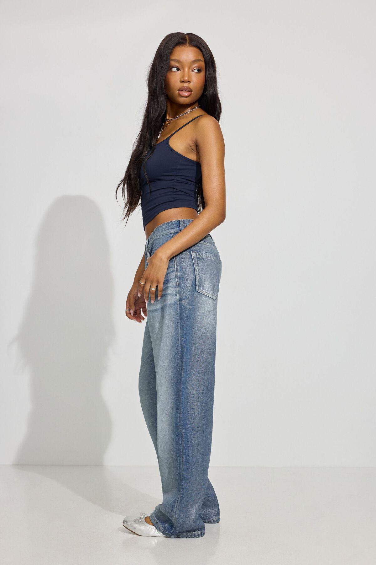 Low Rise Baggy Jeans Product Image