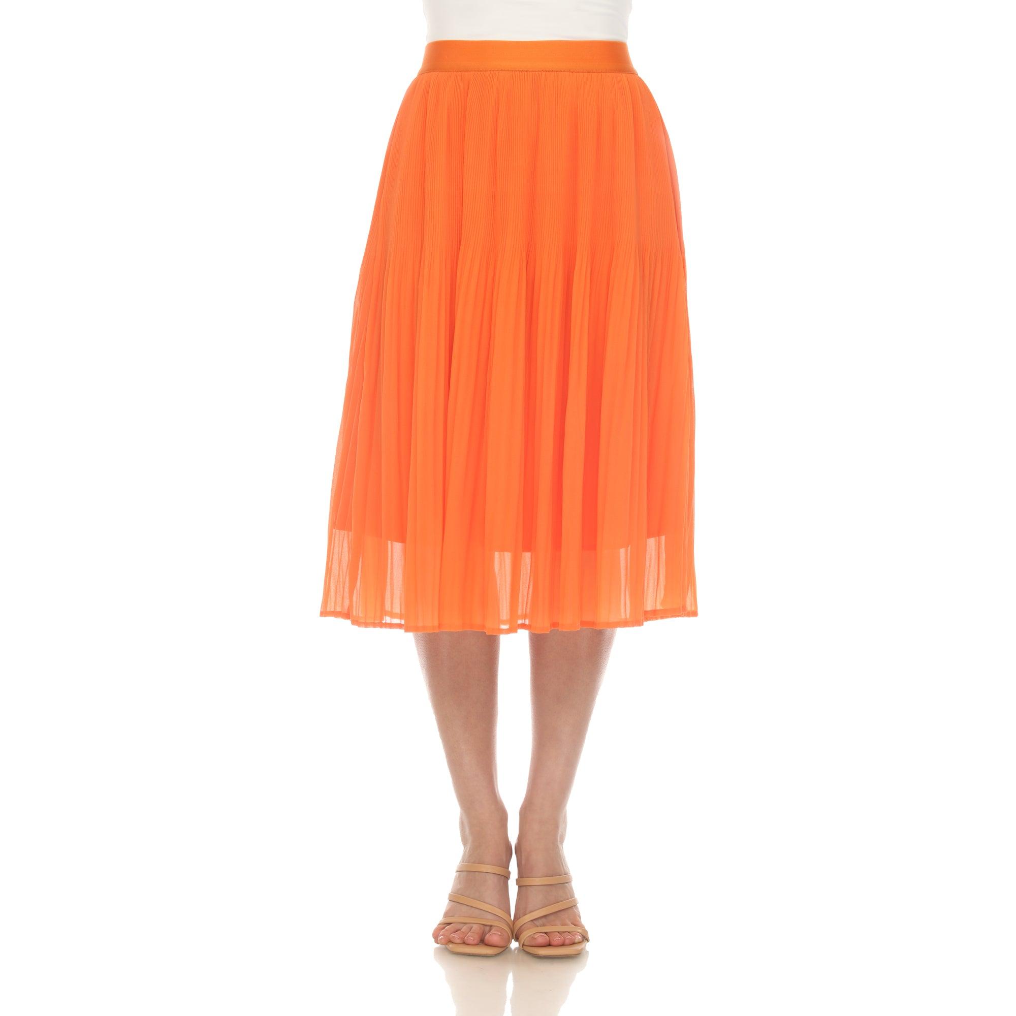 Women's Chiffon Pleated Midi Skirt Female Product Image