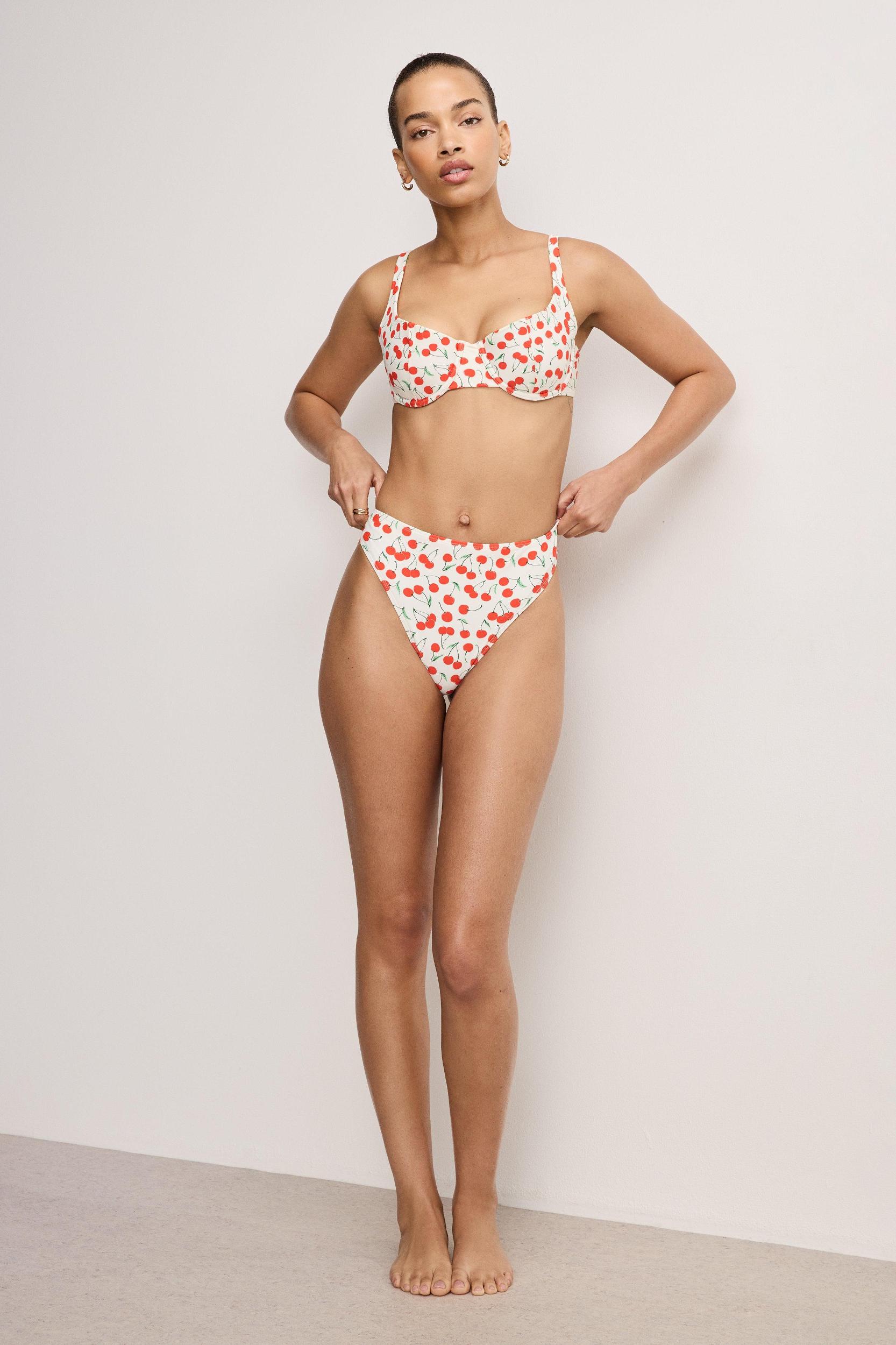 BALCONETTE BIKINI TOP | SNOW CHERRIES 04 Product Image