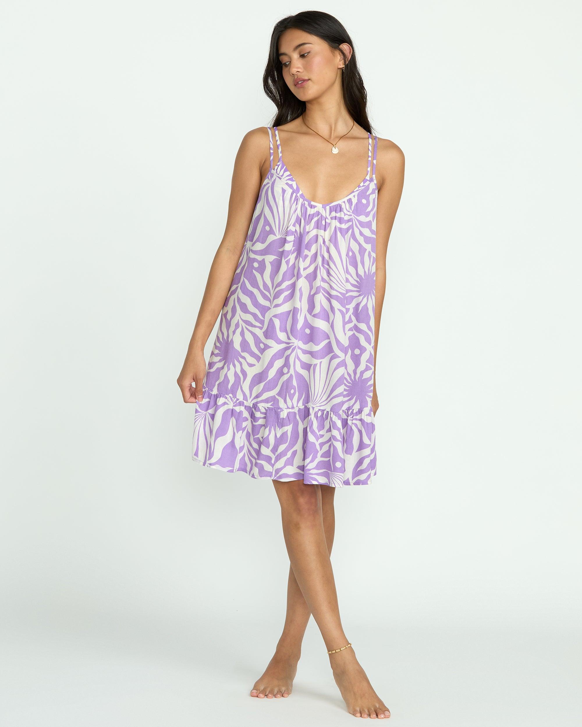 Beach Vibes Print Cover-Up - Paradise Purple Female Product Image