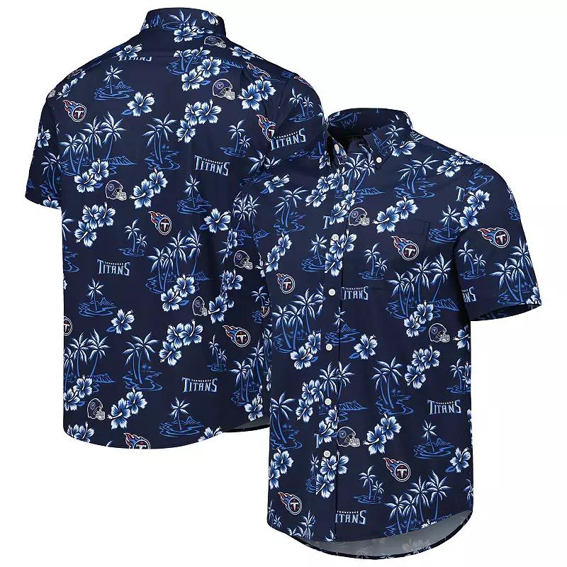 Men's Reyn Spooner Navy Tennessee Titans Kekai Button-Up Shirt,  Product Image