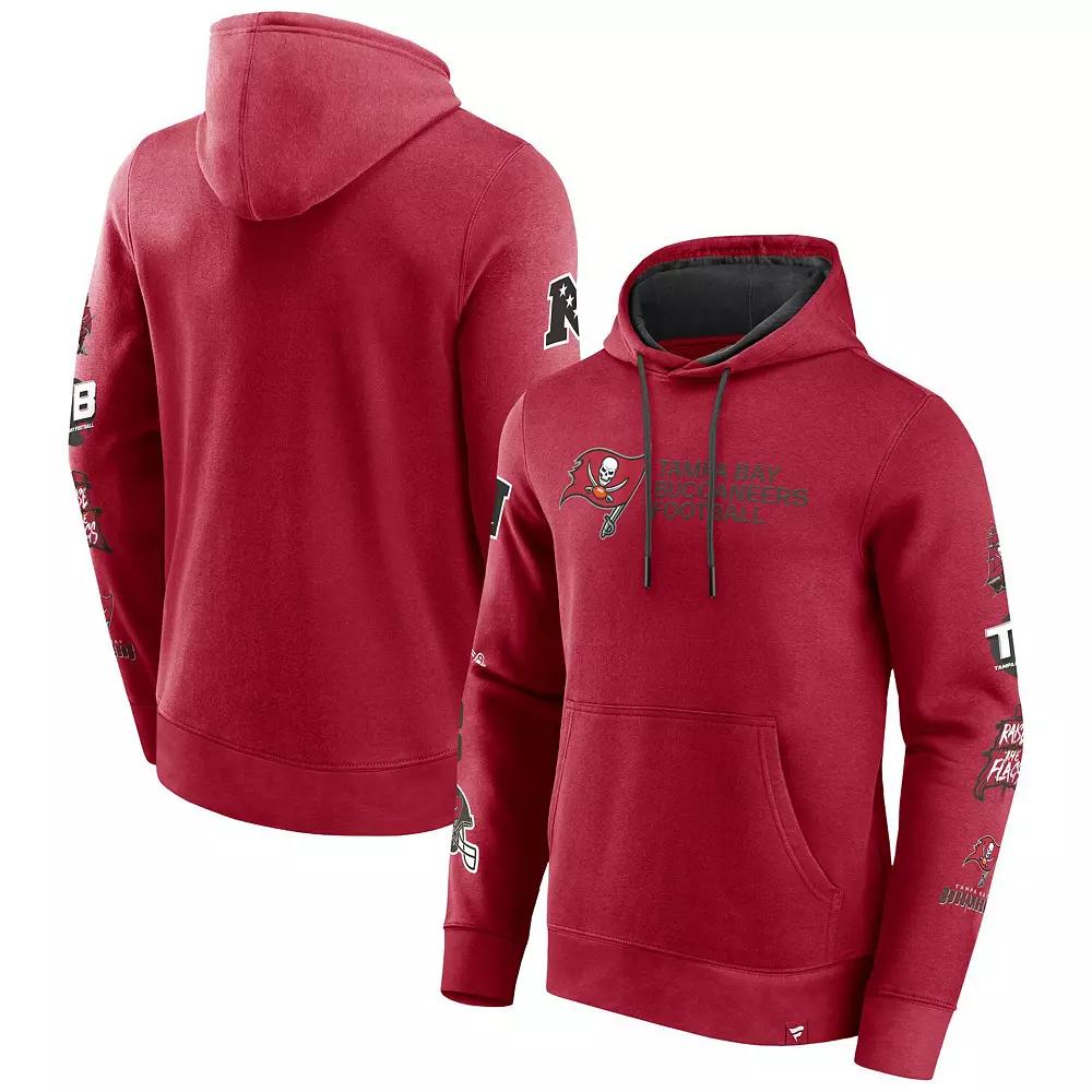Men's Fanatics Branded Red Tampa Bay Buccaneers Extra Innings Pullover Hoodie,  Product Image