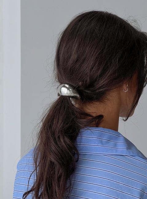 Heart Mend Statement Hair Tie Silver Product Image