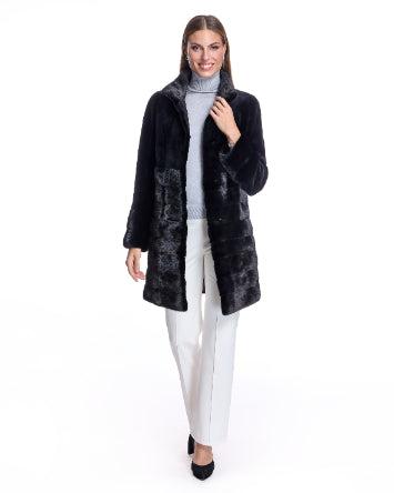 Sheared & Long Hair Mink Coat Product Image