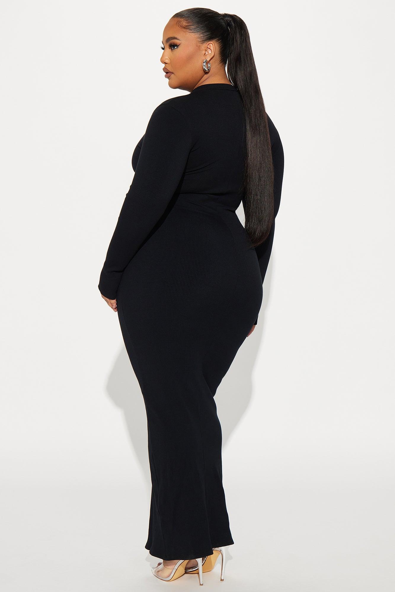 Rina Snatched Maxi Dress - Black Product Image