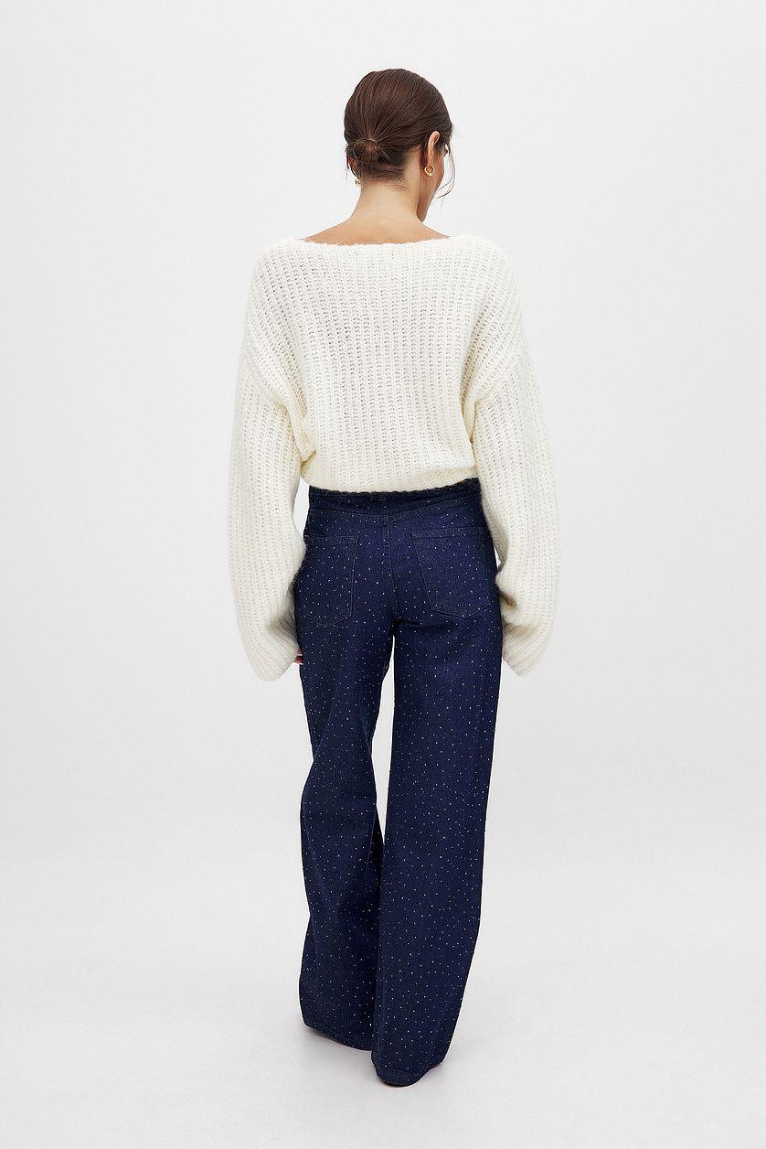 Stone Detail Denim Blue Product Image