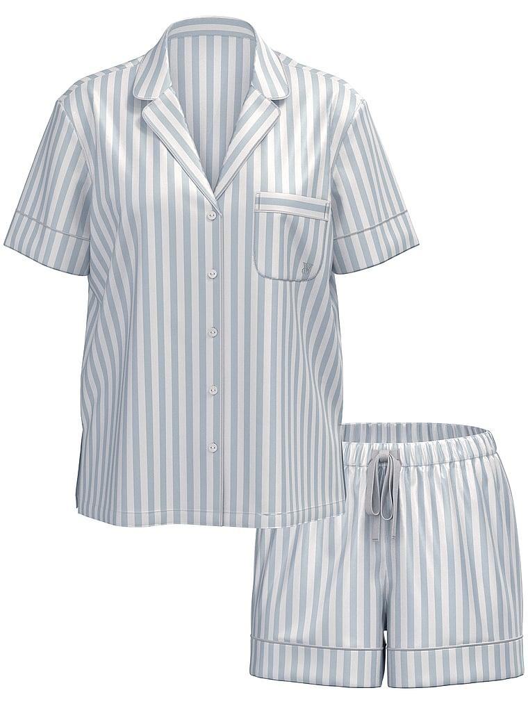 Glazed Satin Short Pajama Set Product Image
