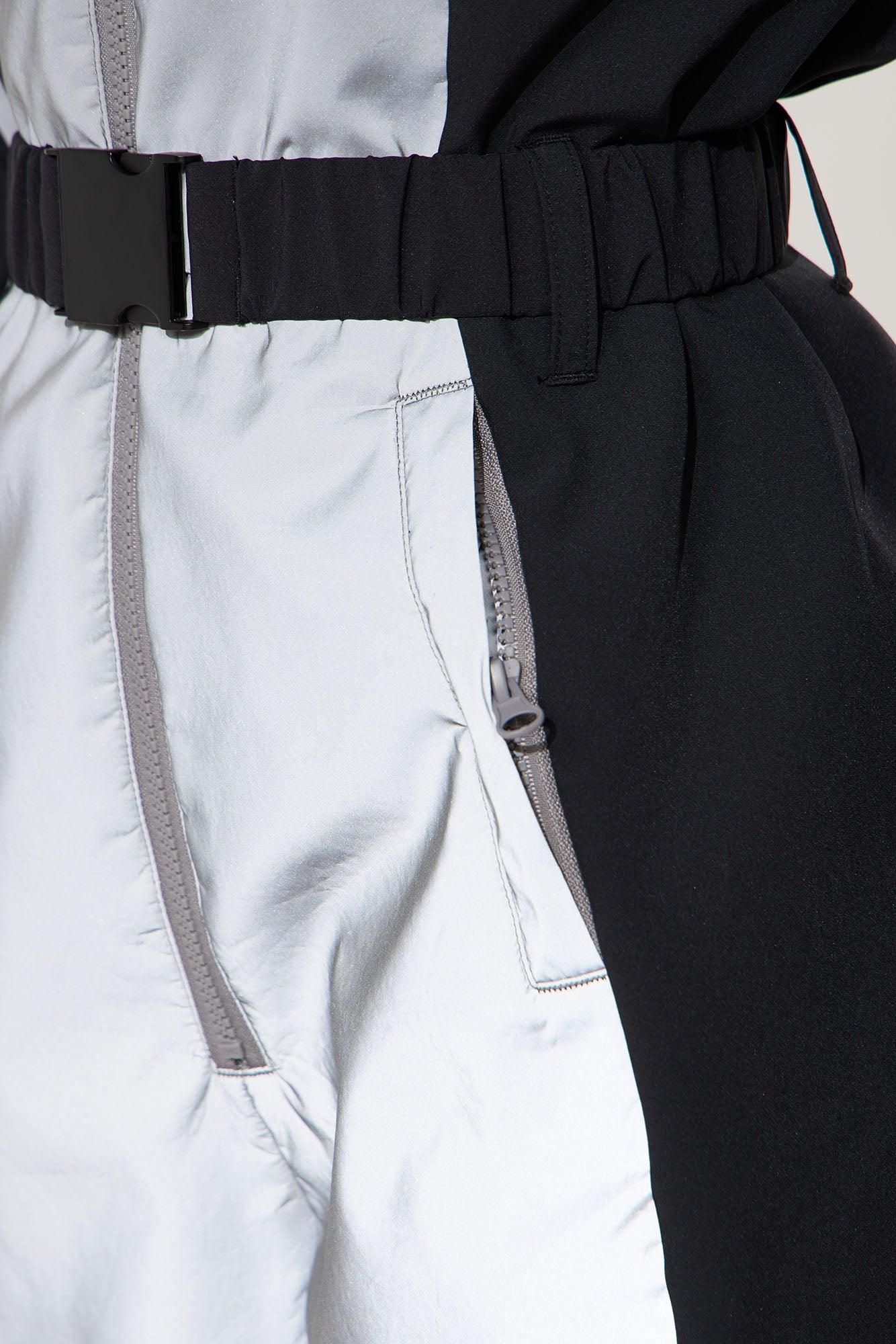 Winter Sports Reflective Ski Jumpsuit - Black Product Image