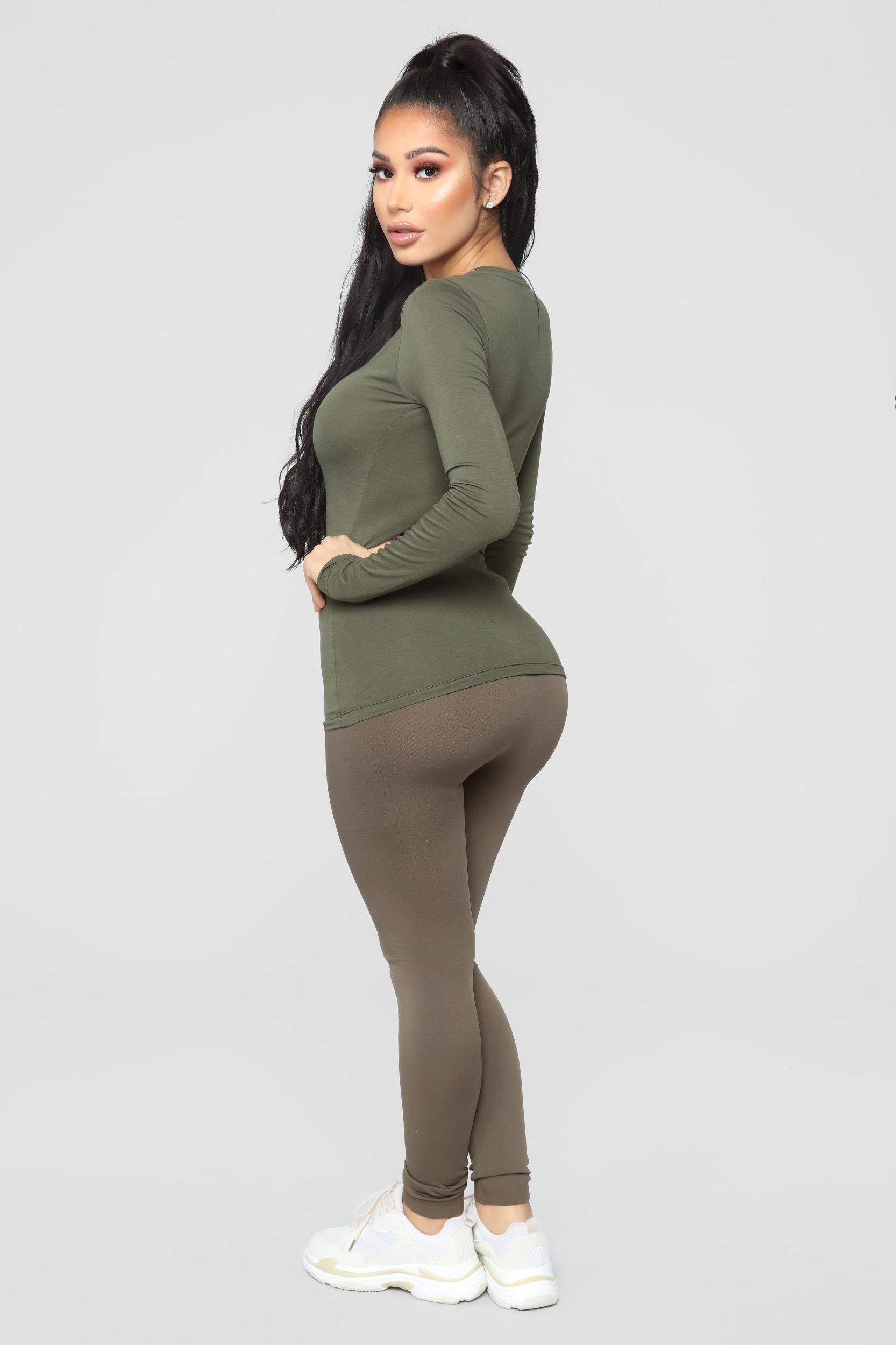 Your Everyday Long Sleeve Tee - Olive Product Image
