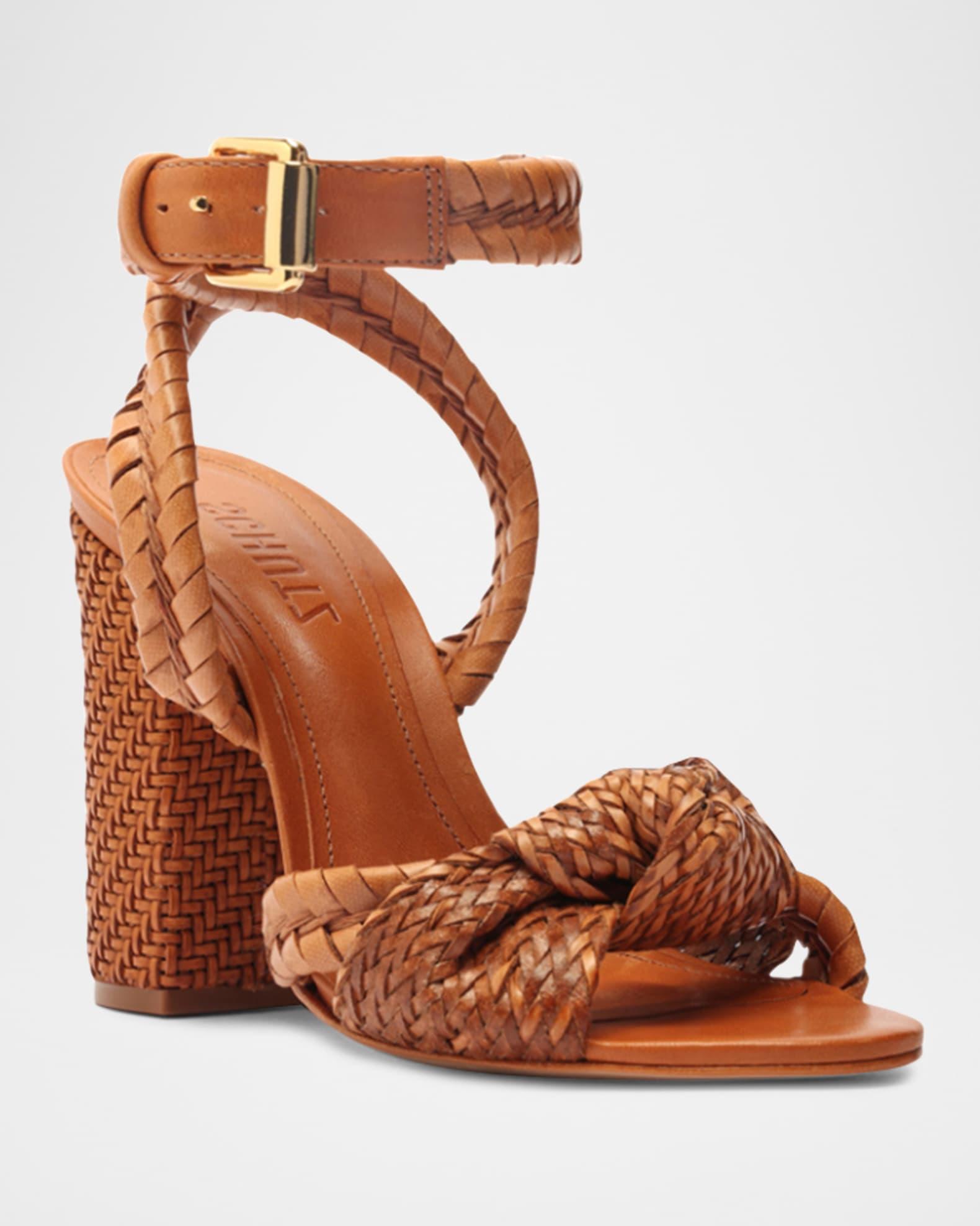 Khari Knotted Leather Ankle-Strap Sandals Product Image