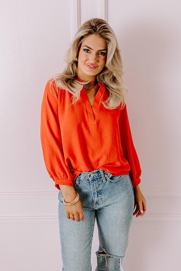 Casual Moment Shift Top in Tangerine Product Image