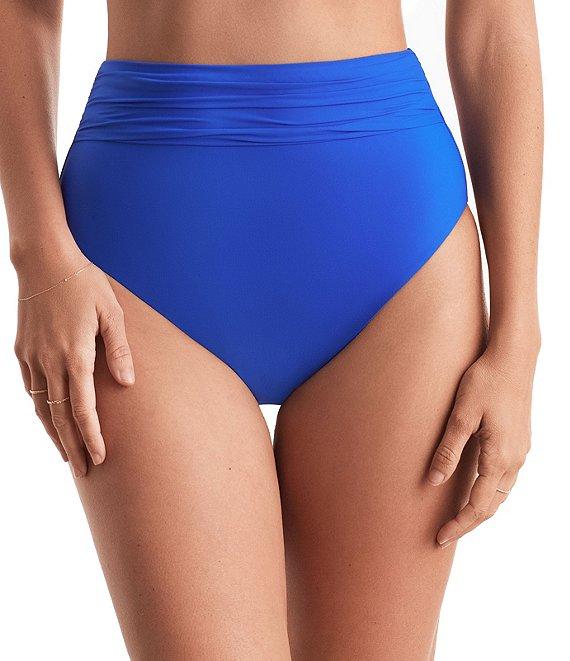 Mimi Flamingo Soleil Solids Morgan High Waist Swim Bottom Product Image