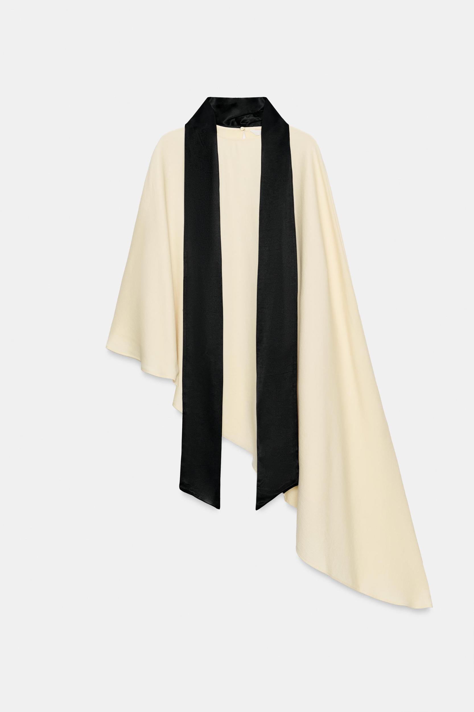 ZW COLLECTION ASYMMETRIC SCARF BLOUSE Product Image