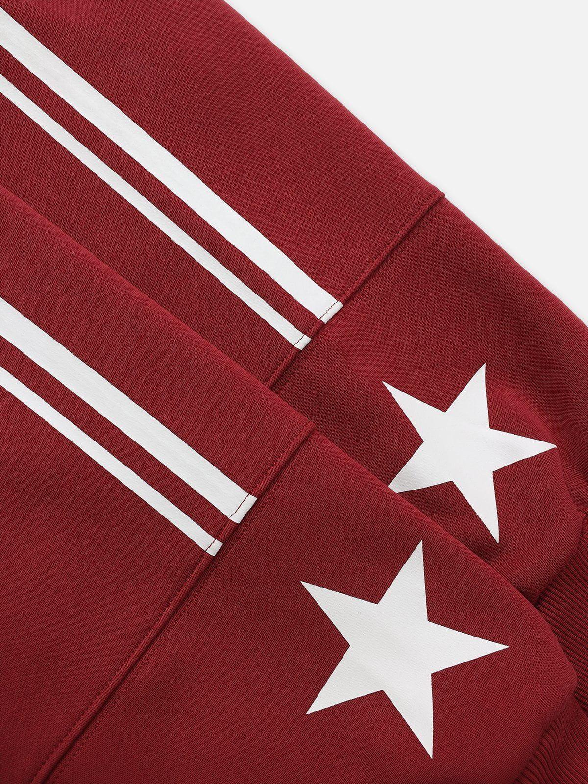 Aelfric Eden Applique Embroidery Polo Sweatshirt Product Image