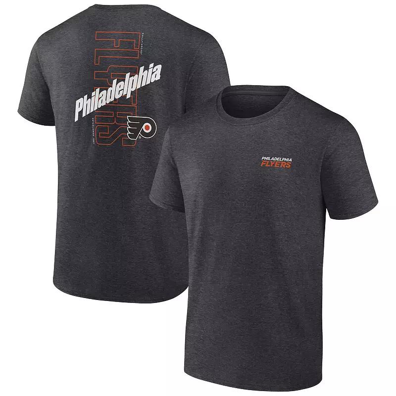 Men's Fanatics Branded Heather Charcoal Philadelphia Flyers Backbone T-Shirt,  Product Image