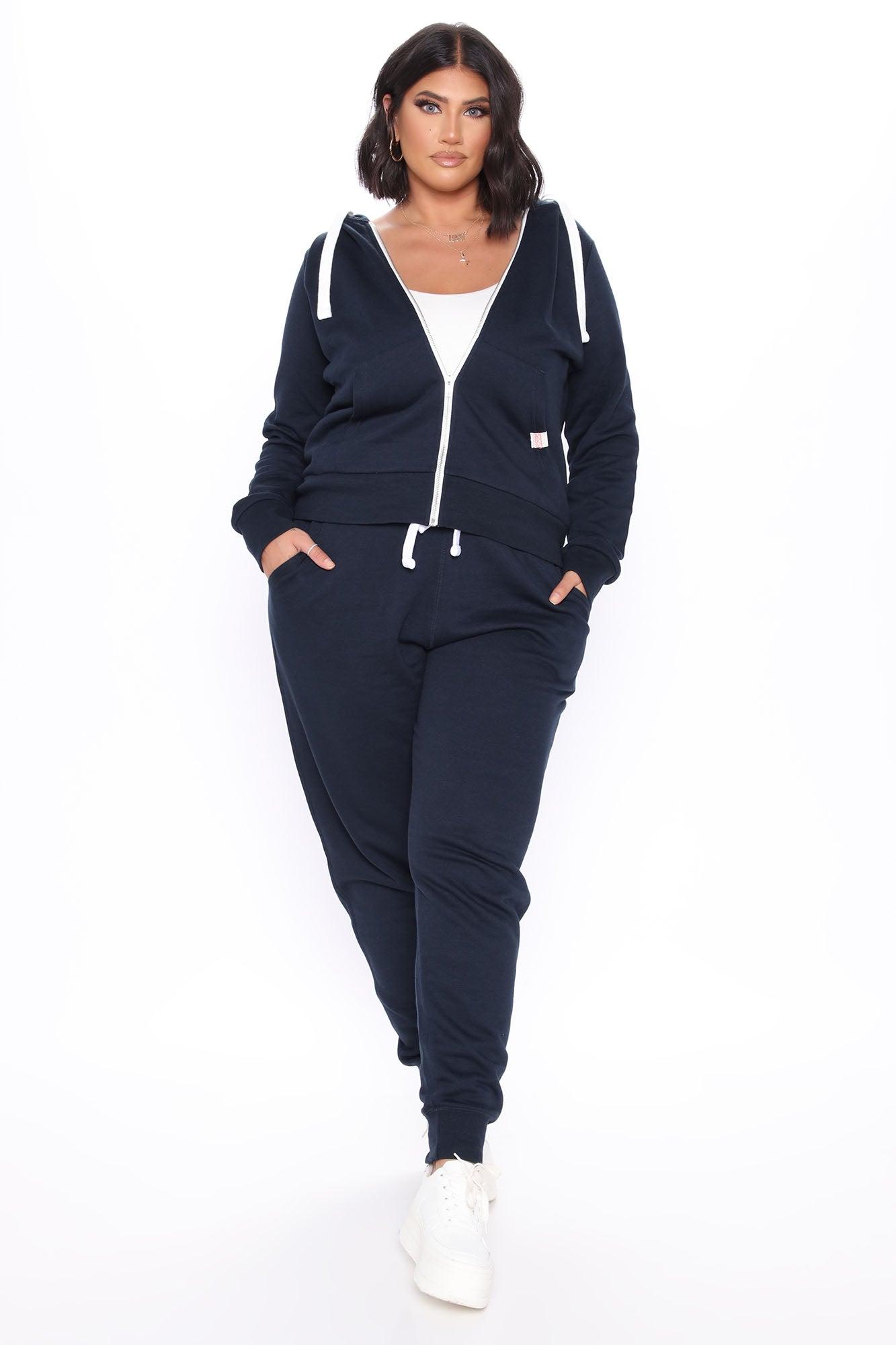 Relaxed Vibe Zip Up Jacket - Navy Product Image